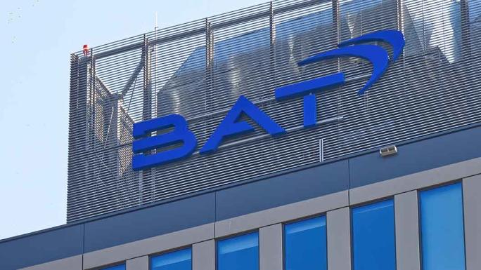 British American Tobacco logo on building
