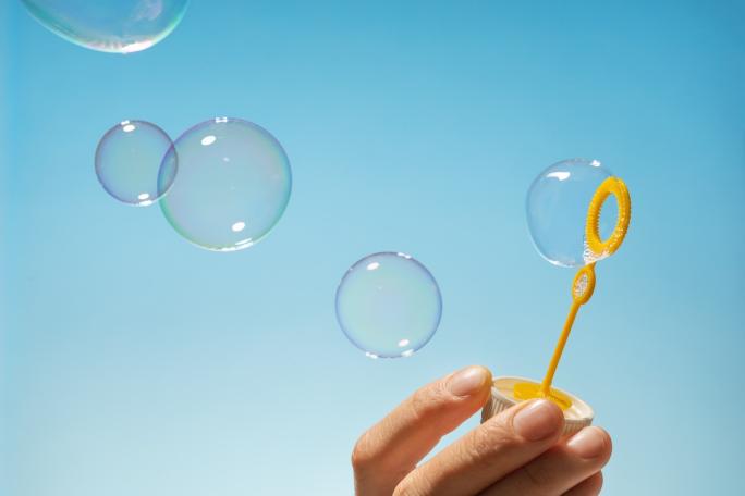 Bubbles being blown