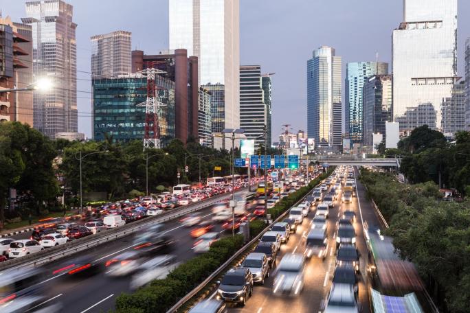 A busy Indian city