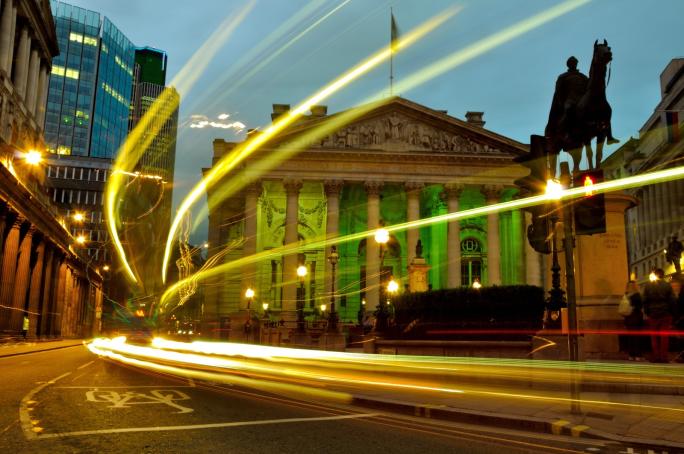 Stock market building in London