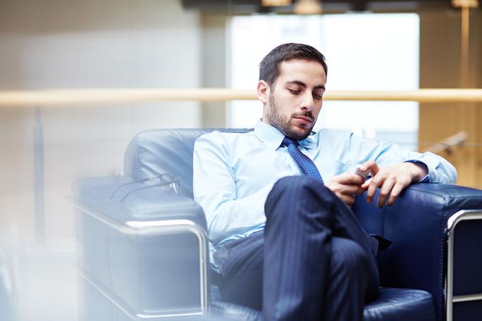 Man looking at phone