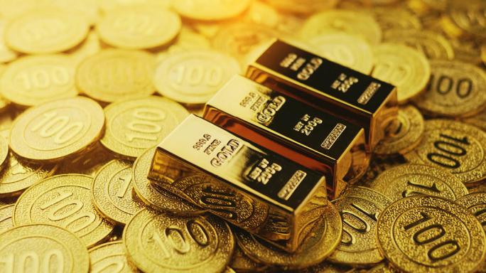 Gold bullion and coins