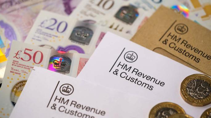 HM Revenue and Customs logos seen on the authentic HMRC tax related letters