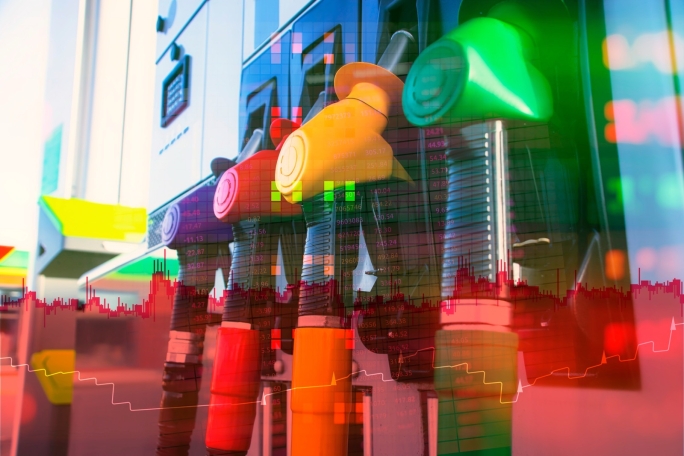 Image of petrol pumps