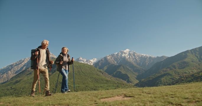 Pensioners on holiday