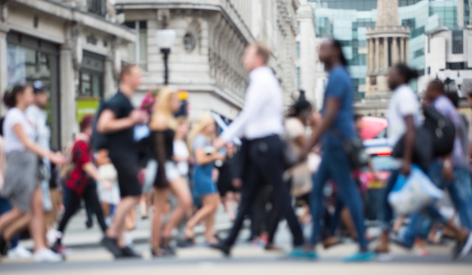 People crossing the road