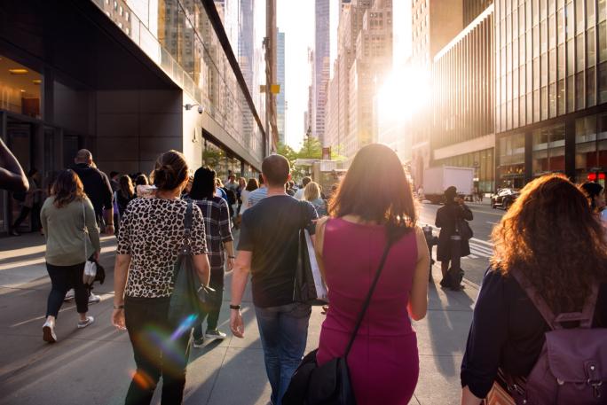 People walking in US