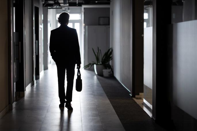 Person leaving the office