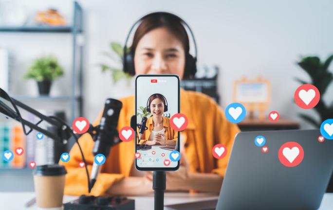 Vlogger live streaming
