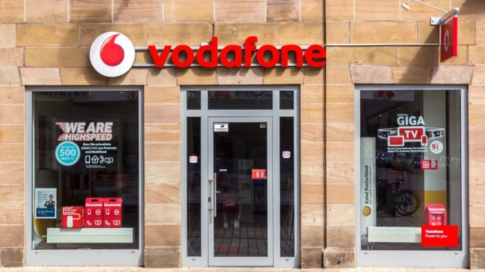 Vodafone shop window