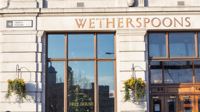 Outside of a Wetherspoons pub