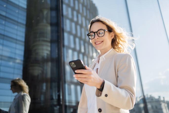 Woman with a mobile phone
