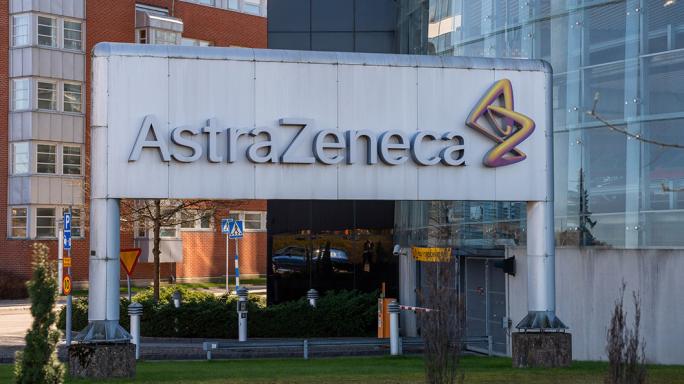 astra zeneca logo on building