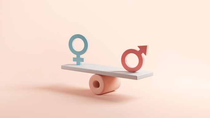 Scales balancing male and female signs