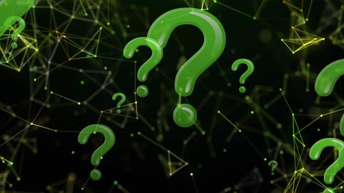 green question marks