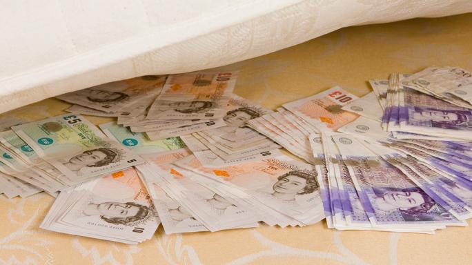 Money under mattress