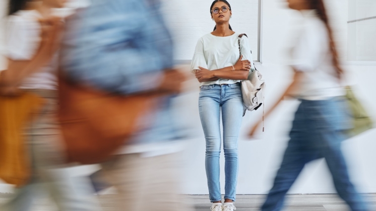 A girl thinking