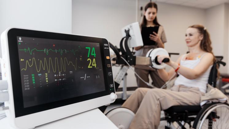 Lady having a check-up