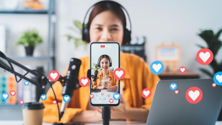 Vlogger live streaming