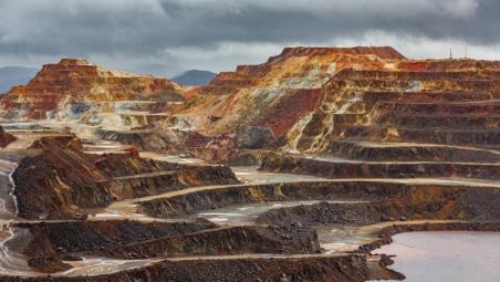 An open pit mine