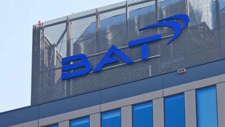 British American Tobacco logo on building