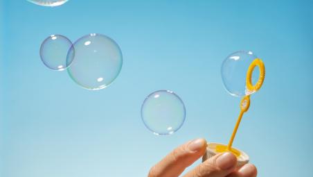 Bubbles being blown