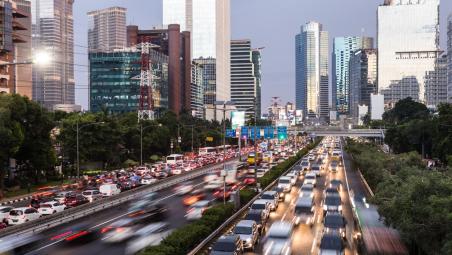 A busy Indian city