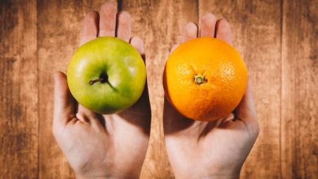 Comparing an apple and orange