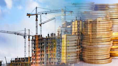 Construction imposed with coins