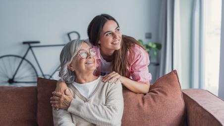 A girl and her mother