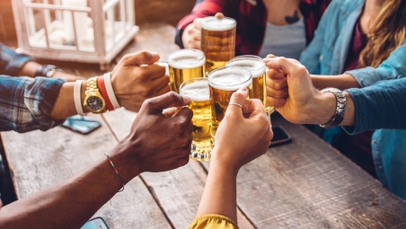 Group of people drinking