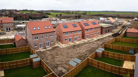 A row of new build houses