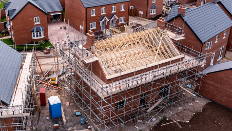 Houses being built