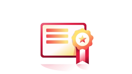 Certificate with award ribbon