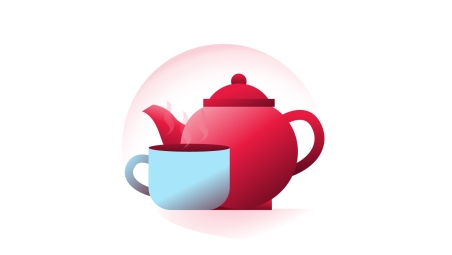 Teapot and cup