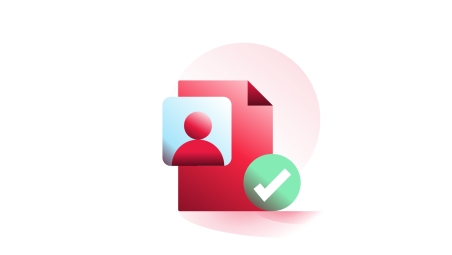 Profile document with check mark