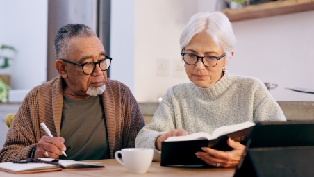 A couple checking figures