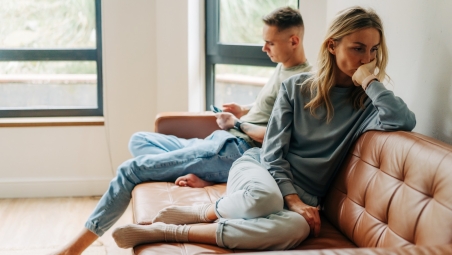 Couple not talking