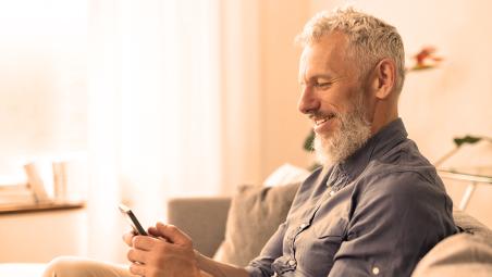 Man looking on phone 