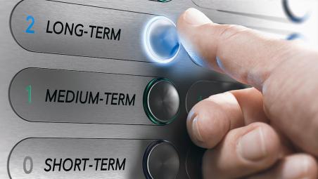 Man pressing lift buttons