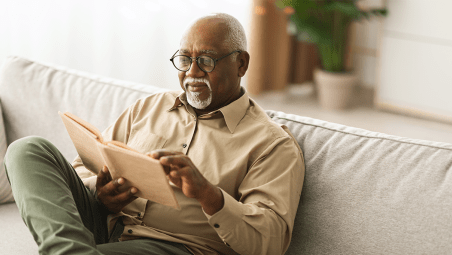 Man reading a book