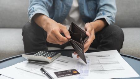 Man with no money left 