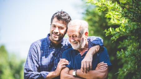 Man with father