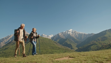 Pensioners on holiday