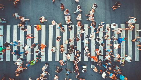 People crossing road