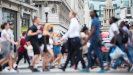 People crossing the road