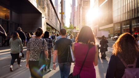 People walking in US