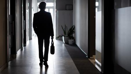 Person leaving the office