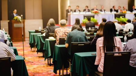 shareholders voting in a room