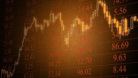 A stock price chart